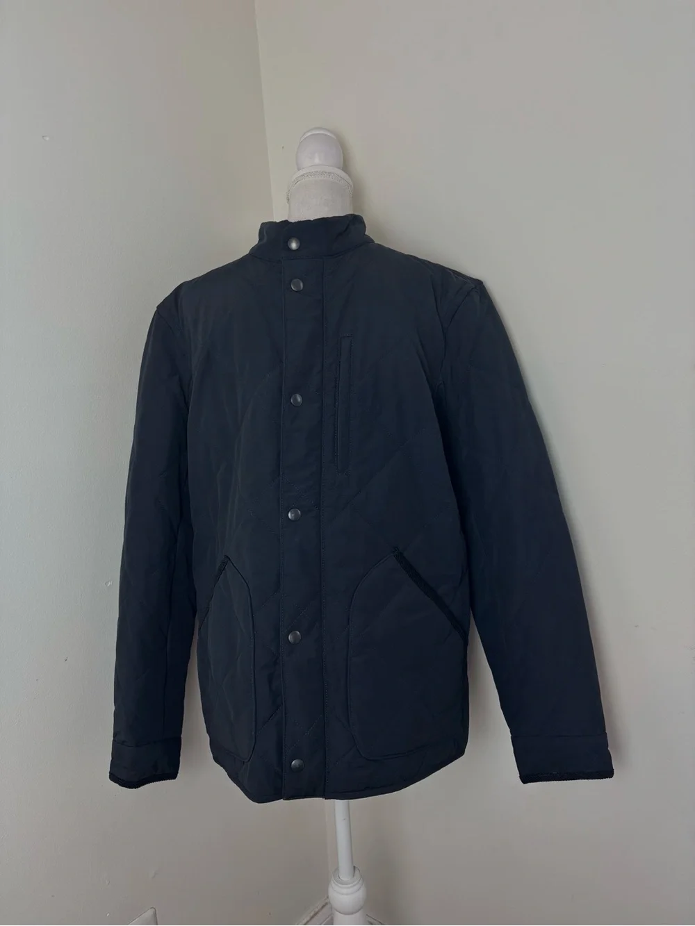 J. Crew Sussex Quilted Jacket In Navy Blue Size medium